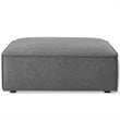Modway Restore Modern Style Polyester Fabric Ottoman in Charcoal