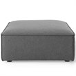 Modway Restore Modern Style Polyester Fabric Ottoman in Charcoal