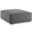 Modway Restore Modern Style Polyester Fabric Ottoman in Charcoal