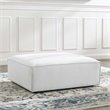 Modway Restore Modern Style Polyester Fabric Ottoman in White