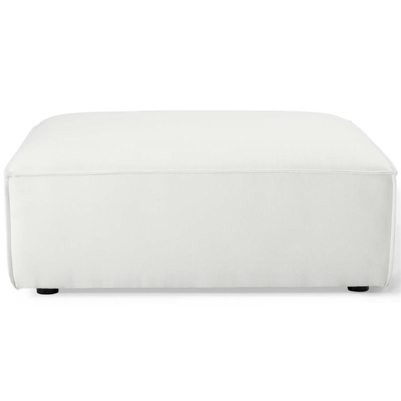 Modway Restore Modern Style Polyester Fabric Ottoman in White