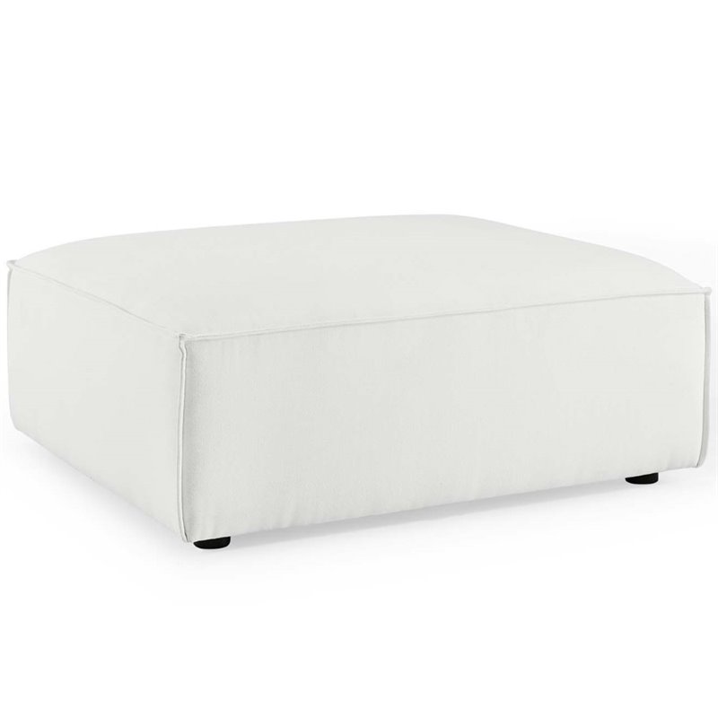 Modway Restore Modern Style Polyester Fabric Ottoman in White