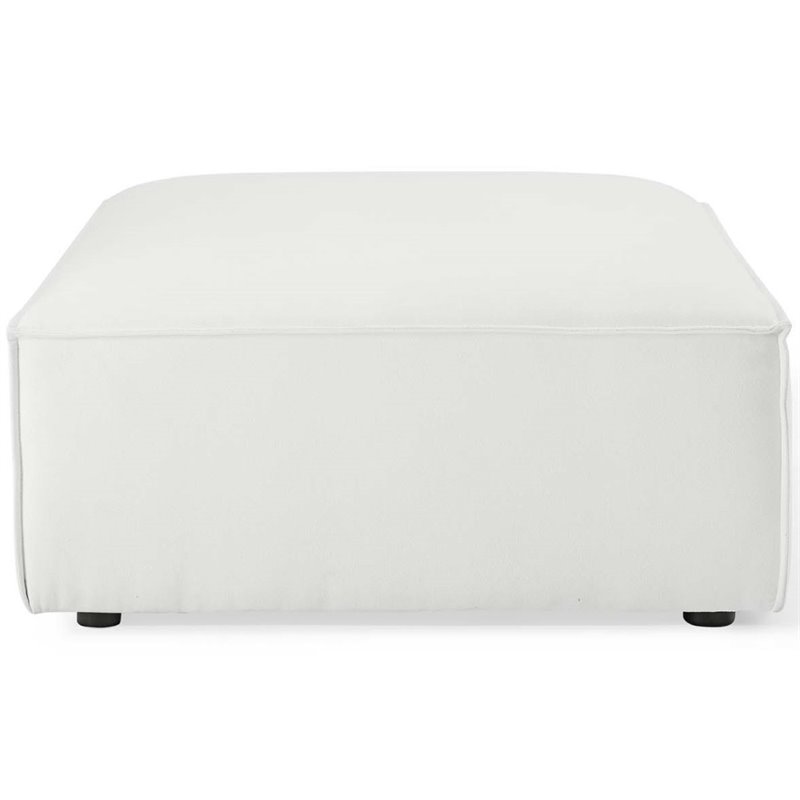 Modway Restore Modern Style Polyester Fabric Ottoman in White