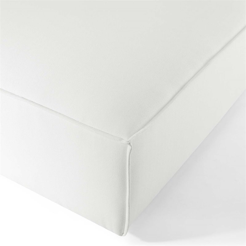 Modway Restore Modern Style Polyester Fabric Ottoman in White