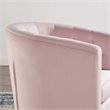 Modway Prospect Tufted Performance Velvet/Wood Swivel Armchair in Pink