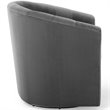 Modway Prospect Modern Performance Velvet Swivel Armchair in Charcoal