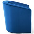 Modway Prospect Modern Performance Velvet Swivel Armchair in Navy