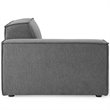 Modway Restore 3-Piece Modern Fabric Upholstered Sectional Sofa in Charcoal