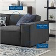 Modway Restore 3-Piece Modern Fabric Upholstered Sectional Sofa in Charcoal