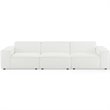 Modway Restore 3-Piece Modern Fabric Upholstered Sectional Sofa in White