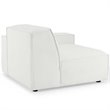 Modway Restore 3-Piece Modern Fabric Upholstered Sectional Sofa in White