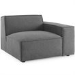 Modway Restore 4-Piece Modern Polyester Fabric Sectional Sofa in Charcoal