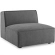 Modway Restore 4-Piece Modern Polyester Fabric Sectional Sofa in Charcoal