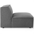 Modway Restore 4-Piece Modern Polyester Fabric Sectional Sofa in Charcoal