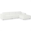 Modway Restore 4-Piece Modern Polyester Fabric Sectional Sofa in White
