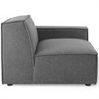 Modway Restore 4-Piece Modern Fabric Upholstered Sectional Sofa in Charcoal