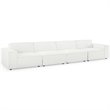 Modway Restore 4-Piece Modern Fabric Upholstered Sectional Sofa in White