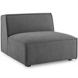 Modway Restore 5-Piece Modern Polyester Fabric Sectional Sofa in Charcoal