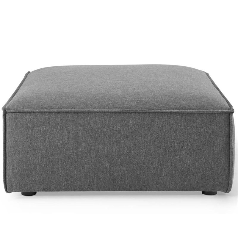 Modway Restore 5-Piece Modern Polyester Fabric Sectional Sofa in Charcoal