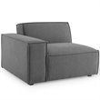Modway Restore 5-Piece Modern Fabric Upholstered Sectional Sofa in Charcoal