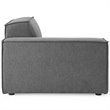 Modway Restore 5-Piece Modern Fabric Upholstered Sectional Sofa in Charcoal