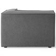 Modway Restore 7-Piece Modern Fabric Upholstered Sectional Sofa in Charcoal