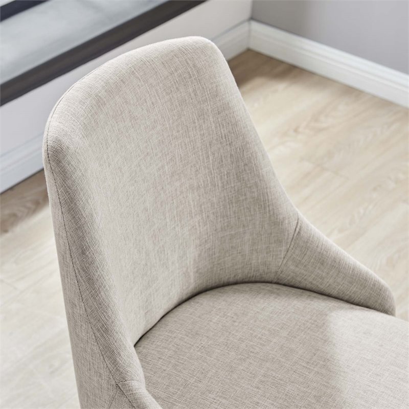 Modway Designate Fabric Upholstered Office Swivel Chair in Black and Beige