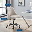 Modway Designate Fabric Upholstered Office Swivel Chair in Black and Beige