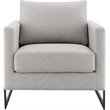 Modway Posse Upholstered Fabric Upholstered Accent Chair in Black and Camel
