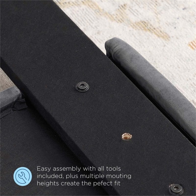 Modway Juliet Tufted Full/Queen Performance Velvet Headboard in Charcoal
