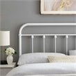 Modway Sage Modern Farmhouse Queen Metal Spindle Headboard in White
