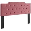 Modway Juliet Tufted King/California King Velvet Headboard in Dusty Rose