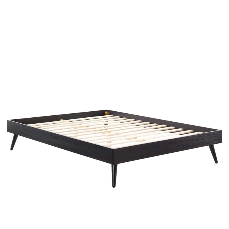 Modway Margo Full MDF Wood and Rubberwood Platform Bed Frame in Black