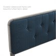 Modway Collins Tufted Twin Fabric and Wood Headboard in Gray/Azure Blue
