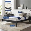 Modway June Queen MDF Wood and Rubberwood Platform Bed Frame in Black