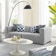 Modway Bartlett 2-Piece Upholstered Fabric Loveseat in Light Gray
