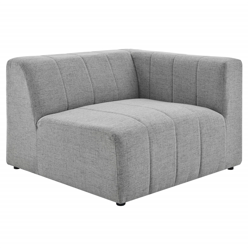 Modway Bartlett 2-Piece Upholstered Fabric Loveseat in Light Gray