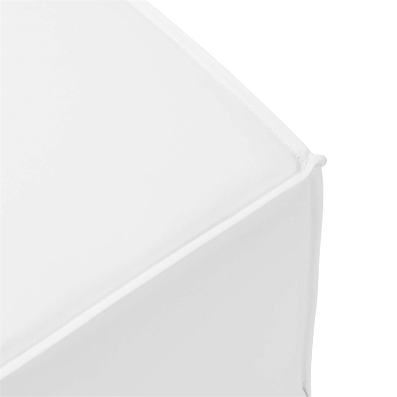 Modway Saybrook Fabric Upholstered Outdoor Patio Sofa Ottoman in White