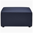 Modway Saybrook Fabric Upholstered Outdoor Patio Loveseat & Ottoman Set in Navy