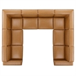 Modway Restore 8-Piece Faux Leather Upholstered Sectional Sofa in Tan