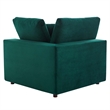 Modway Commix Down Filled Overstuffed Performance Velvet Loveseat in Green