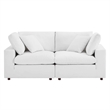 Modway Commix Down Filled Overstuffed Performance Velvet Loveseat in White