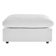 Modway Commix Down Filled Overstuffed Performance Velvet Ottoman in White
