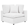 Modway Commix 3-Seater Down Filled Overstuffed Performance Velvet Sofa in White