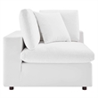 Modway Commix 3-Seater Down Filled Overstuffed Performance Velvet Sofa in White