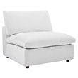 Modway Commix 4-Seater Down Filled Overstuffed Performance Velvet Sofa in White