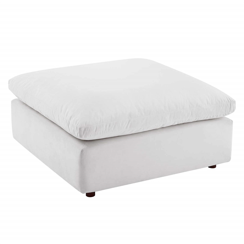 Modway Commix 5-Piece Performance Velvet Fabric Sectional Sofa in White