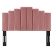 Modway Noelle Modern Performance Velvet Twin Headboard in Dusty Rose