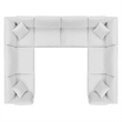 Modway Commix 8-Piece Performance Velvet Sectional Sofa in White