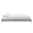 Modway Sutton Full Modern Performance Velvet Bed Frame in Light Gray